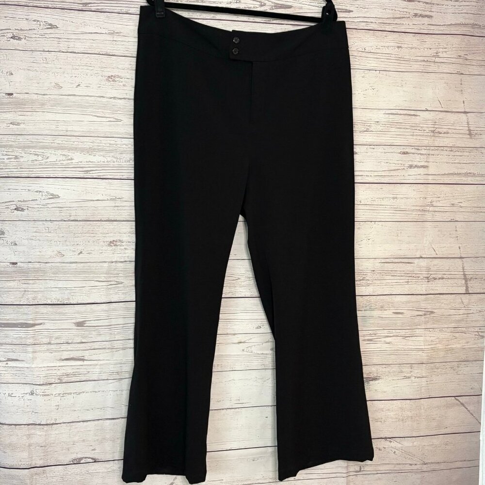 NYJD Womens Double Button Black Slacks‎ 18W - Picture 2 of 6